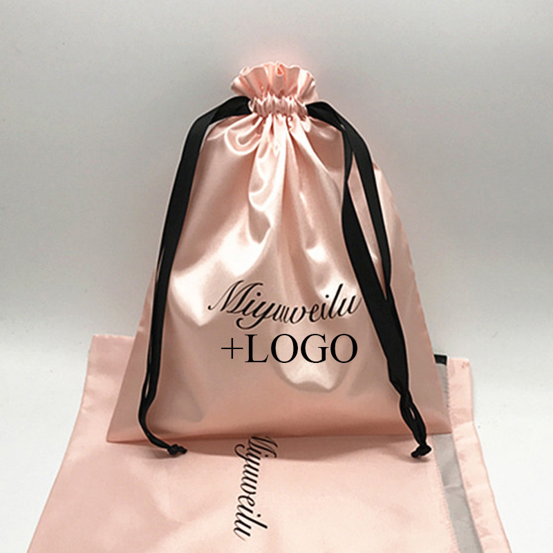 Luxury Skincare Packaging - 20 adet lüks saten saç çantası